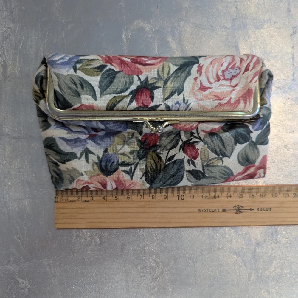 Vintage 3 Cases Cosmetic Purse Floral Pearl Clutch Bags 1940